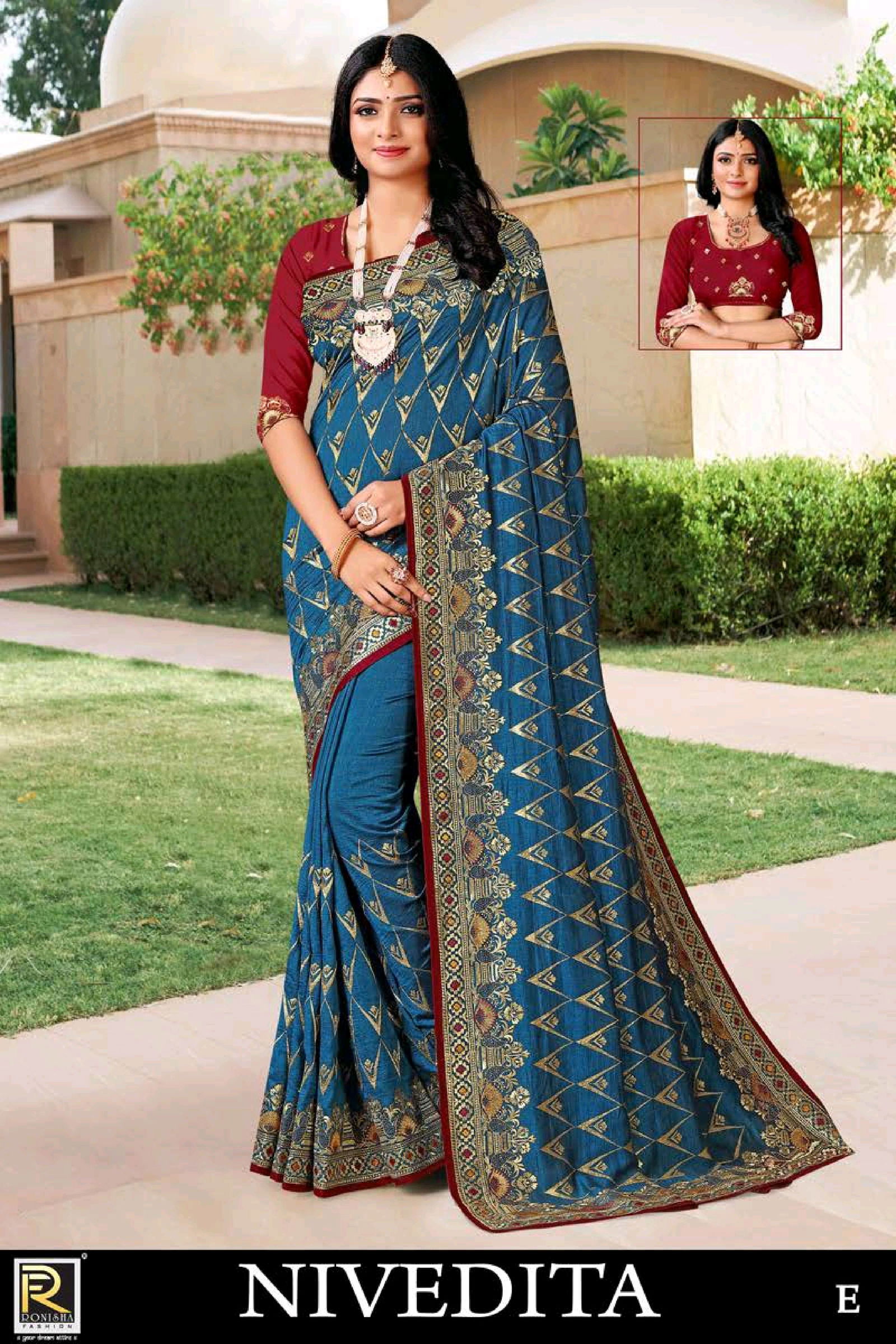 Ronisha Nivedita Designer Wholesale Wedding Wear Saree Catalog
